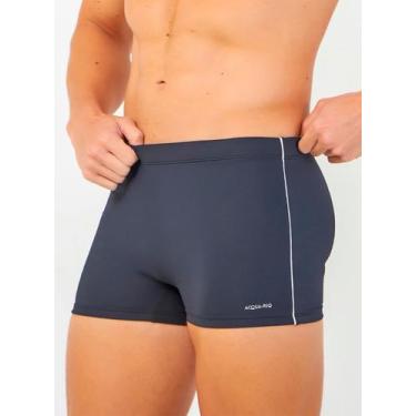 Imagem de Sunga Boxer Acquario 685.401 Masculina Lisa FPS 50 Microfibra T. P/XGG