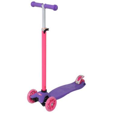 Imagem de Patinete Infantil Mega Speed 3 Rodas Rosa e Roxo Bel, Rosa, Único