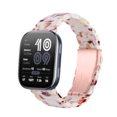 Imagem de XINGMALY Pulseira de substituição de resina para relógio inteligente Amazfit Bip 6/Bip 5 - pulseira leve e confortável de 22 mm com fivela de aço inoxidável premium para relógio Amazfit Bip 6 (cor E)