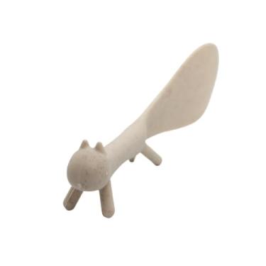 Imagem de Colher de Arroz para arroz japonês Gohan ou tradicional, Não risca Panela Modelo Esquilo Fofo - Cor: Bege