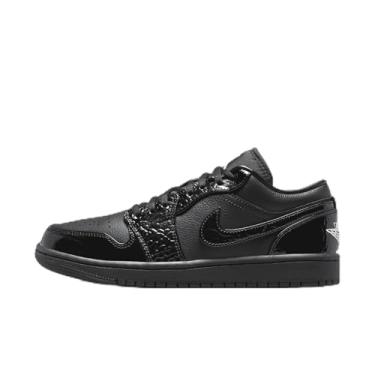 Imagem de Nike Tênis feminino Air Jordan 1 Low SE, Preto/Branco/Prata Metálica/Preto, 36