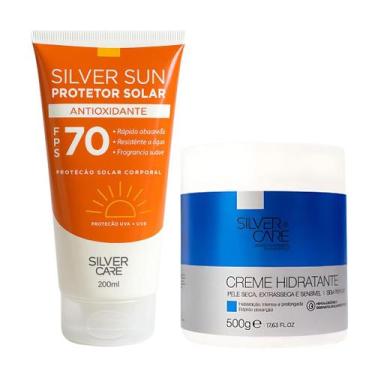 Imagem de Kit Protetor Solar Corporal + Creme Hidratante Pele Seca - SIlver Care