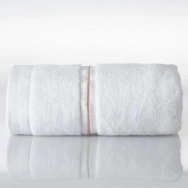 Imagem de Toalha de Banho Gigante Lazio em Algodão - Kacyumara, BRANCO / ROSE