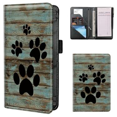 Imagem de Livros de servidor para garçonete, livro de garçom, livro de garçom com bolso com zíper, livro organizador de garçonete para livro de cheque de convidado, restaurante, adequado para servidor, avental