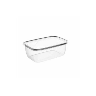 Imagem de Pote de Plástico Retangular 1,35L 20,5 x 15 x 7 cm Freezer, micro-onda