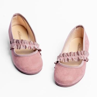 Imagem de ChildrenChic Mary Jane Tênis com tiras elásticas – Sapatos para meninas (bebês/crianças pequenas), Batom, 22 BR