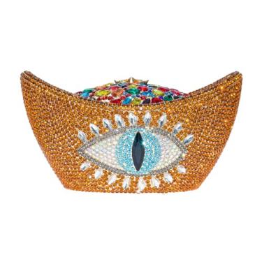 Imagem de Novidade dourada em forma de lingote para noite bolsa feminina de cristal decoração de festa bolsa de formatura, Ouro 1