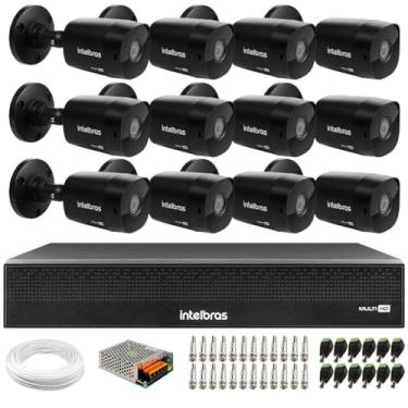 Imagem de Kit 12 Câmeras Intelbras VHD 1230 B Full HD 1080p Bullet Black G7 Visão Noturna 30m IP67 + Dvr Intelbras MHDX 3116-C 16 Canais