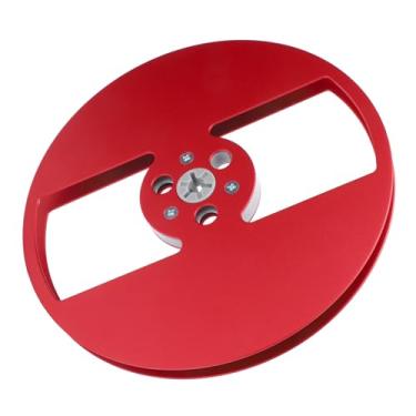 Imagem de Cryfokt Enrole para o Toca Adesivo de Fita de Bobina, Rolo de Fita Adesiva Vazia 2 Orifícios 7 Polegadas 1/4 -CC (Vermelho)