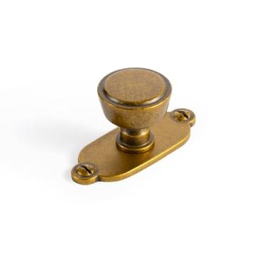 Imagem de Goo-Ki Puxadores de gaveta de armário de latão antigo com placa traseira ou espaçador, ferragens de cozinha de liga de zinco - pacote com 6 alças de barra de bronze retrô vintage de bronze para