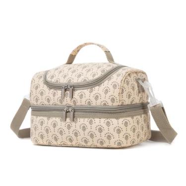 Imagem de Lancheira infantil isolada com compartimento duplo Life on track Beige