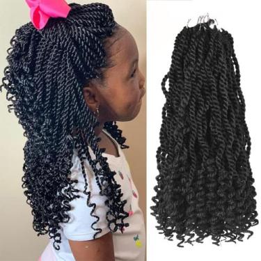 Imagem de Cabelo de crochê TOZIKA Wavy Senegalese Twist 30 cm, 6 pacotes 1B
