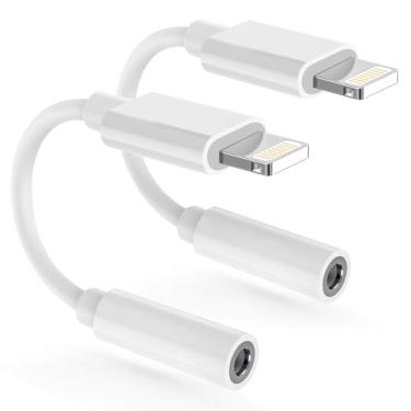 Imagem de [Certificação Apple MFi] Adaptador Lightning para conector de fone de ouvido de 3,5 mm chip DAC integrado, adaptador auxiliar de áudio Hi-Fi para iPhone 14/13/12/11/X/XS/XR/8/7, iPad, iPod - auxiliar