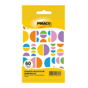 Imagem de Etiqueta adesiva MULTSEMIAR semicirculo Arco-Íris - Pimaco