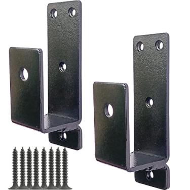 Imagem de 2x4 Door Barricade Brackets. Upgrade Door Barricade Security Bar Provide Our Home Under The Safety Environment. Door Metal Bar Bracket for Your Home, Garages, Basements, Sheds, Warehouses, Backyards.