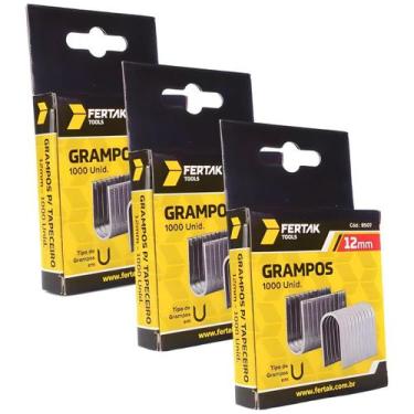 Imagem de Grampos 12Mm Tipo U Para Grampeador De Pressão Com 3000 Un - Fertak