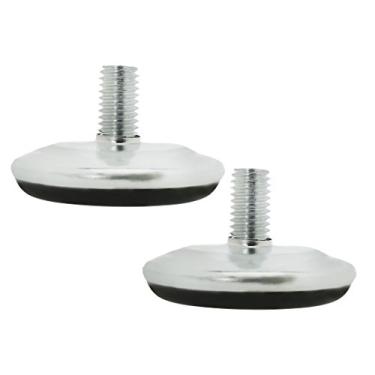 Imagem de uxcell M10 x 20 x 50 mm Almofada de nivelamento de deslizamento de parafuso no móvel, Almofada de nivelamento ajustável para cadeira, perna de máquina industrial, 2 peças