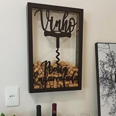 Imagem de Porta Rolhas Decorativo Grande para 250 Rolhas Poesia Engarrafada - - 