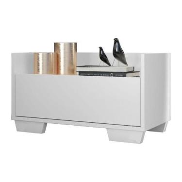 Imagem de Mesa De Cabeceira 60Cm Multimóveis V3628 Branca Branco - MULTIMOVEIS