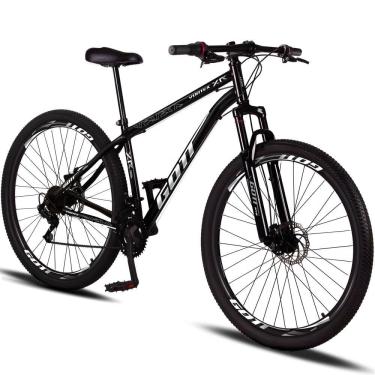 Imagem de Bicicleta Aro 29 Aço Carbono Gott Vortex 21v Com Suspensão e Freio a Disco - Preto e Branco