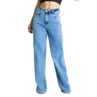 Imagem de Calça Jeans Sawary Wide Leg - 281033 - Azul medio 42-Feminino