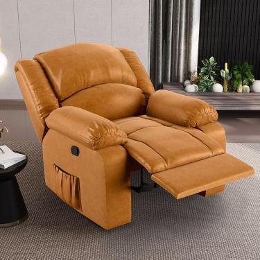 Imagem de Poltrona Do Papai Reclinável Sala De Cinema Madrid Manual Pu Whisky G26