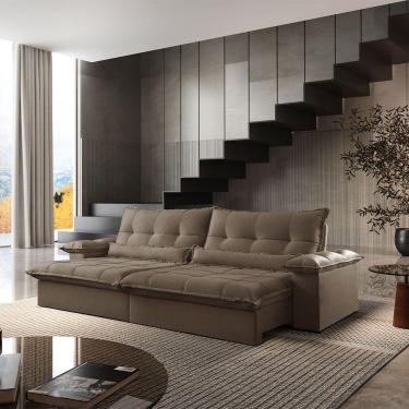 Imagem de Sofá Vega 02 Módulos De 100cm Br 25cm Meu Sofá Online B016 Veludo Marrom