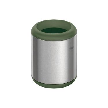 Imagem de Lixeira Inox Tramontina Portofino Lyf Acabamento Acetinado Aro Polipropileno Sem Tampa 7 L Tramontina