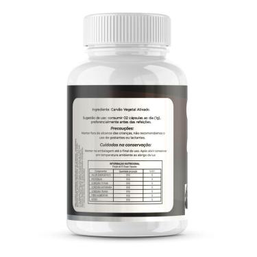 Imagem de Carvão Vegetal Max 500 Mg 60 Cápsulas - 2 Potes Detox Natural E Poderoso Para Seu Corpo!