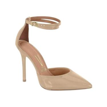 Imagem de Sapato Feminino Vizzano Scarpin Verniz Bege 36