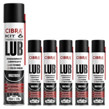Imagem de Kit 06 Unidades Óleo Desengripante LUB Lubrificante Multiuso 120g Anti