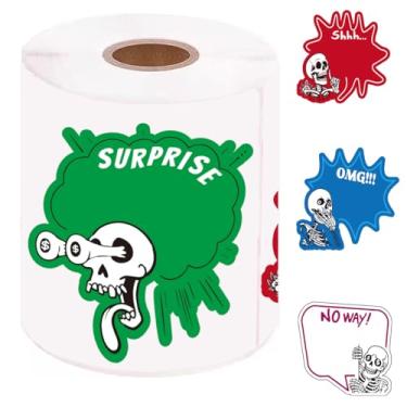 Imagem de 1step2dream Adesivos engraçados de preço de venda de garagem reutilizáveis - Etiquetas de preços de mercado de pulgas com espaço de escrita para varejo e feiras municipais (4 designs de caveira)