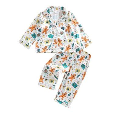 Imagem de Pijama Nokpsedcb Kids Christmas Papai Noel Print 3-4 anos