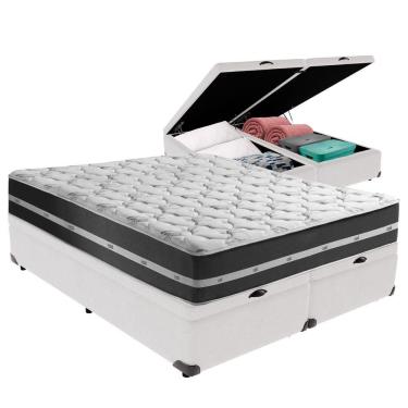 Imagem de Cama + Box Com Bau Queen Classic Anjos Branco