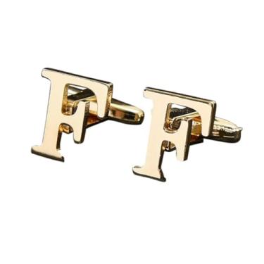 Imagem de Abotoaduras de letras personalizadas com inicial de acessórios