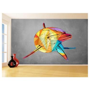 Imagem de Papel De Parede 3D Animais Pop Art Golfinho Cor 3,5M Pxa293 - Você Dec