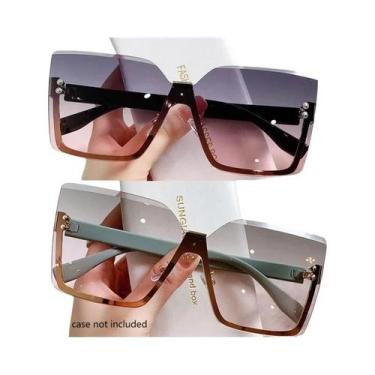 Imagem de Óculos De Sol Femininos Slim Com Armação Metálica Estilo Europeu-Ameri