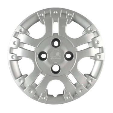 Imagem de Calota 088ca-pta aro 14 prata cubo alto - unidade - GRID PRATA