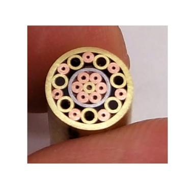 Imagem de Rebites De Mosaico De 8mm Para Cabo De Faca - 1 Peça, 9/39cm De Comprimento Com 20 Opções De Padrões, Material: Aço, Latão E Cobre, Padrão Em Ambos Os Lados(Pattern 12,39cm)