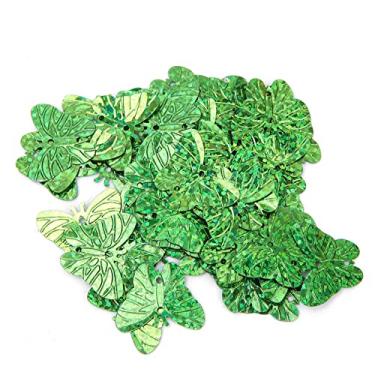 Imagem de Contas de lantejoulas de pvc, acessórios de roupas artesanais diy 50g 550 peças contas de ponto colorido a para decoração de vestido de festa 18x23mm (laser verde)