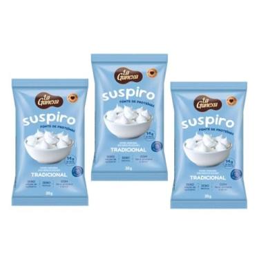 Imagem de Kit 3 Suspiro Zero Açúcar Com Proteina La Ganexa (3x30g) (Tradiconal)