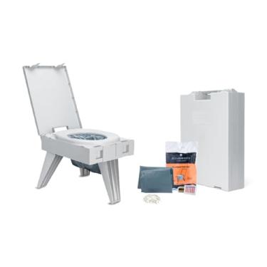 Imagem de Cleanwaste Go Anywhere Vaso sanitário dobrável portátil – Kit de bolsa original de bônus – acampamento, viagem, médico e emergência