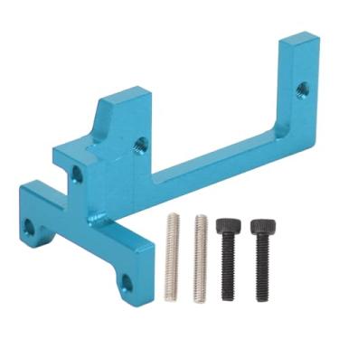 Imagem de Cuofyunl rc servo suporte de montagem liga alumínio elegante rc transmissão servo base montagem apto para tamiya 1/14 caminhão trator (Azul)