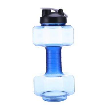 Imagem de Nova Garrafa Esportiva Criativa Copo de Haltere Plástico com Grande Capacidade Água para Academia Treino Esportes Caminh