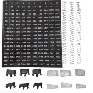 Imagem de Botão Acrilico Porteiro Coletivo S300 4 Pontos + Cartela AGL