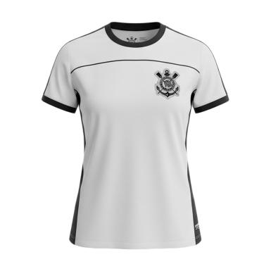 Imagem de Camisa Corinthians Baby Look Recortes Lateral - Feminino-Feminino