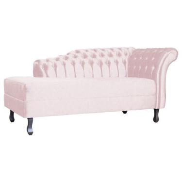 Imagem de Namoradeira Stylos Lado Esquerdo Suede Cores - DS Estofados, Rosa Bebê