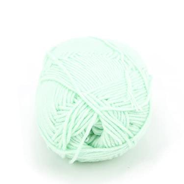 Imagem de AYNEFY Fios de crochê de Algodão Macio, Garantia Sem Alergia, Nível de Cuidados Com a Pele, para 2 Cores, Ideal para Cores Brilhantes, Chapéus, Lenços, Sapatos (Verde)