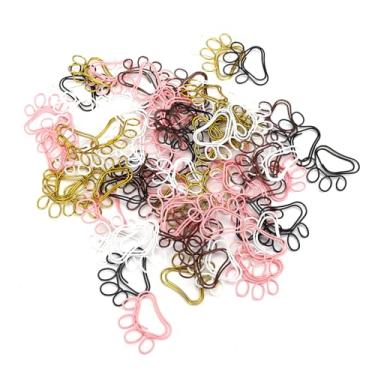 Imagem de Brrnoo Clipes de Gato, Clipes Decorativos de Aço Inoxidável Com Revestimento Resistente a Danos, para Organização de Documentos, Scrapbooking, Convites de Casamento