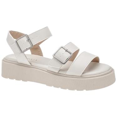 Imagem de Sandália Papete Feminina Plataforma Blogueira Tratorada (Off White, BR, Adulto, Numérico, 35)
